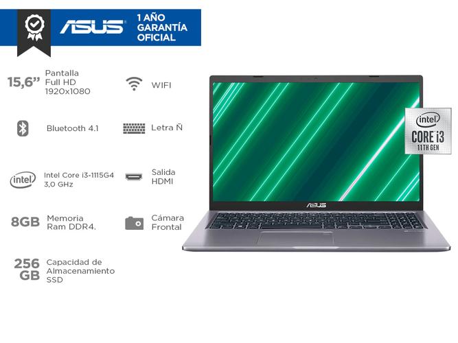 Notebook Asus X515EA Intel Core I3 11va Gen 8Gb SSD 256Gb 15,6