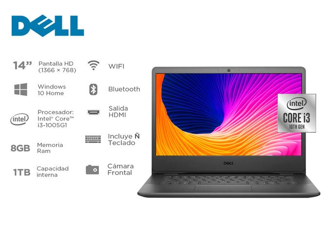 Notebook Dell Vostro 3401 Intel Core i3 8gb 1tb Windows 10 Pantalla 14 Pulgadas - 1