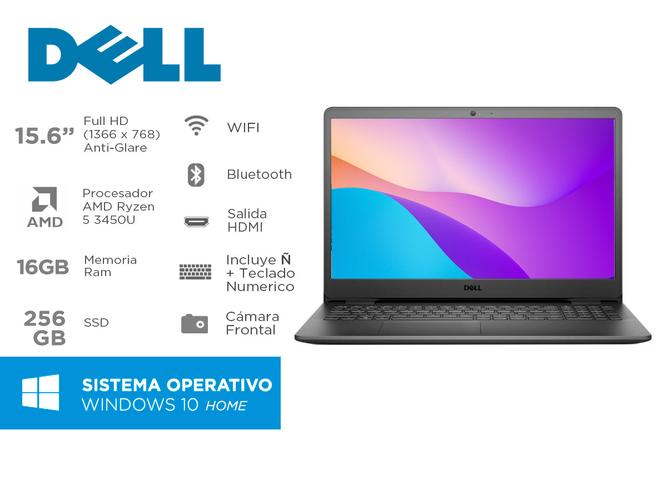 Notebook Dell Inspiron 3505 Amd Ryzen 5 3450u 16gb Ssd 256gb Windows 10 15,6 - 1