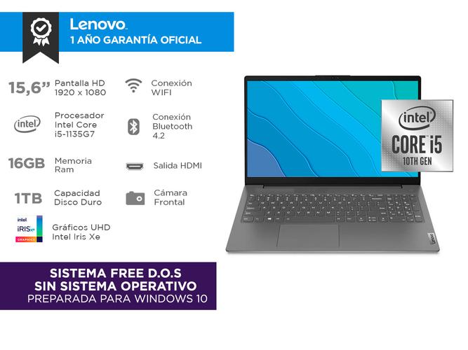 Notebook Lenovo V15 G2 intel core I5 Ram 16Gb DDR 1Tb FreeDOS 15.6 - 1
