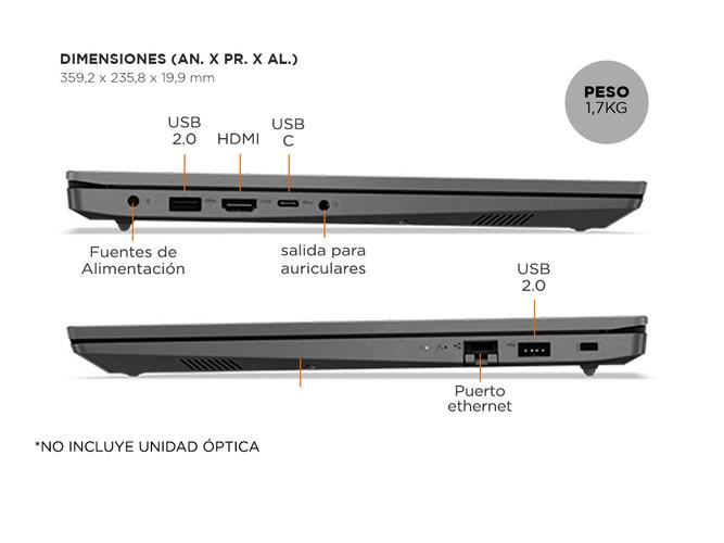 Notebook Lenovo V15 G2 intel core I5 Ram 16Gb DDR 1Tb FreeDOS 15.6 - 5
