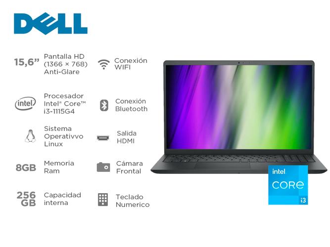 Notebook Dell Inspiron 3511 Intel core i3 ram 8Gb SSD 256Gb Ubuntu - 1