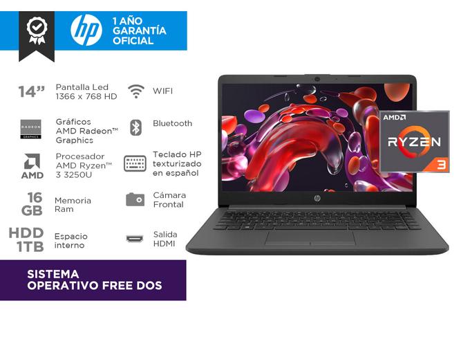 Notebook Hp 245 Amd Ryzen 3 3250u   G8 14 Hd RAM 8gb 1Tb - 1