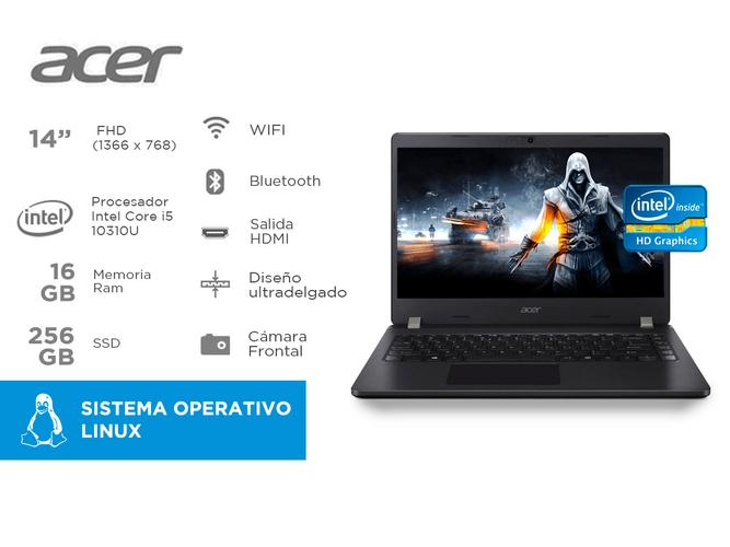 Notebook Acer Travelmate P2 I5 10310u Ram 16gb Ssd 256gb 14 Linux - 1
