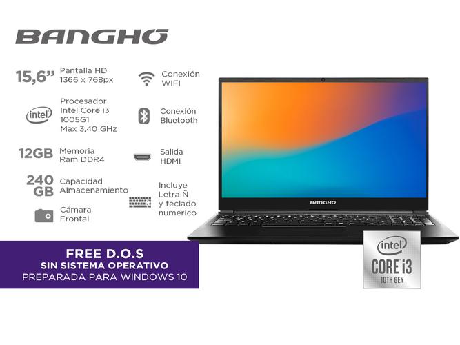 Notebook Bangho Max L5 Intel Core i3-1005G1 15,6 pulgadas Ram 12gb Ssd 240gb - 1