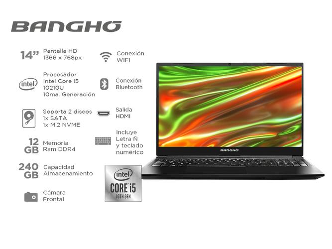 Notebook Bangho Max L4 Intel Core i5 12gb Ssd 240gb 14 Pulgadas Windows 10 Home - 1