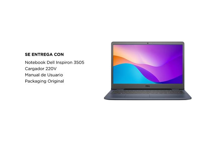 Notebook Dell Inspiron 3505 Amd Ryzen 7 Windows 10 12gb Ssd 512gb  - 6