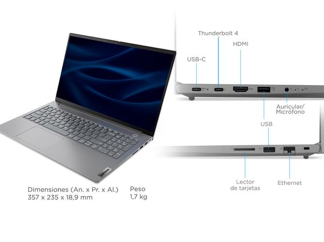 Notebook Lenovo Thinkbook 15 G2 ITL intel Core I5 ram 12Gb SSD 256Gb Sin SO - 5