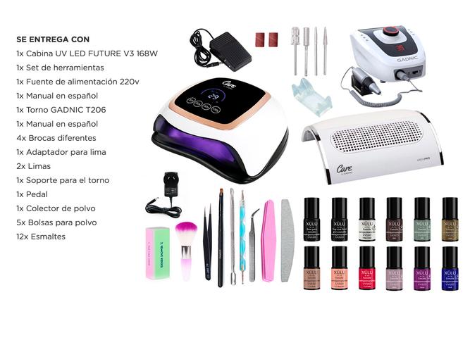 KIT Manicura Profesional Completo + 12 Esmaltes Gel Semipermanentes - 6