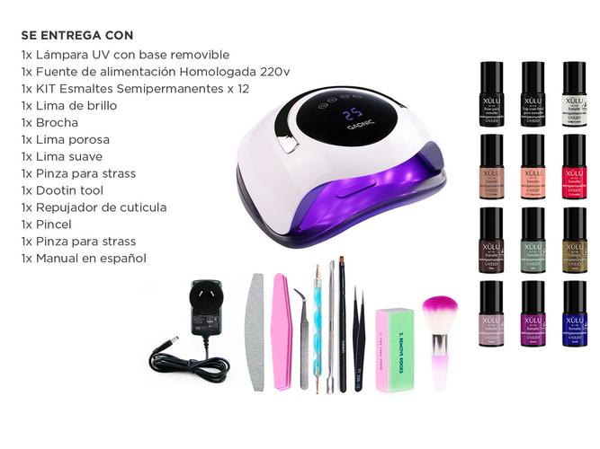 Cabina Para Uñas Gadnic BQ5 Pro UV Led 120w + 12 Esmaltes - 6