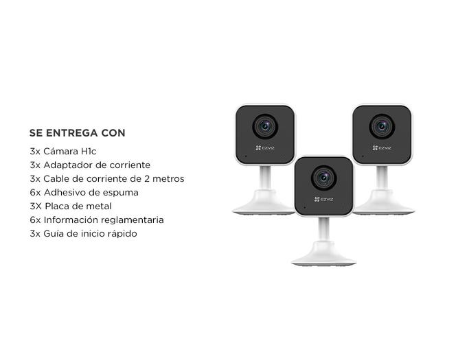 Kit Cámara de Seguridad IP Ezviz Wi-Fi Para Hogar Inteligente CS-H1c-R101-1G2WR x 3 unidades - 5
