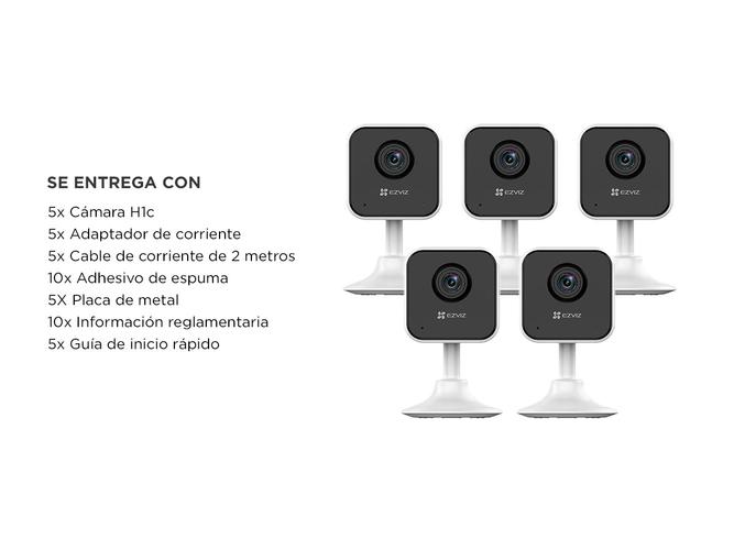 Kit Cámara de Seguridad IP Ezviz Wi-Fi Para Hogar Inteligente CS-H1c-R101-1G2WR x 5 unidades - 5
