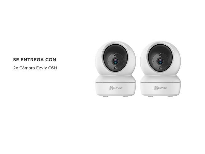 Kit Cámara De Seguridad IP Ezviz WiFi Paneo e Inclinación Inteligente 360 C6N Visión Audio x 2 unidades  - 5