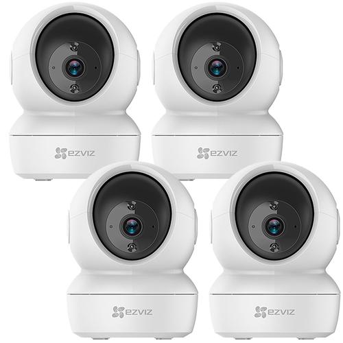 Kit Cámara De Seguridad IP Ezviz WiFi Paneo e Inclinación Inteligente 360 C6N Visión Audio x 4 unidades  - 0