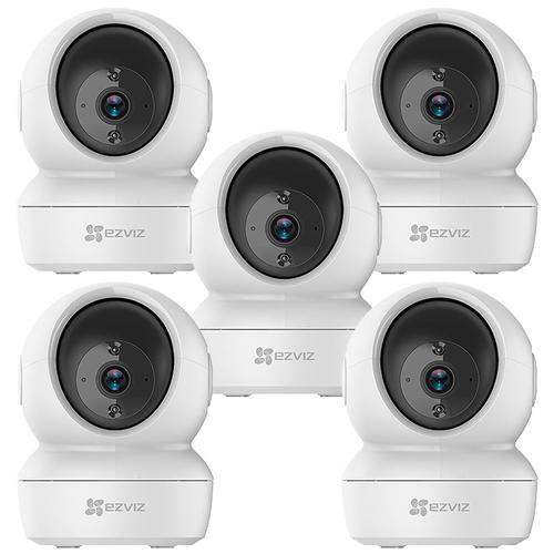 Kit Cámara De Seguridad IP Ezviz WiFi Paneo e Inclinación Inteligente 360 C6N Visión Audio x 5 unidades  - 0