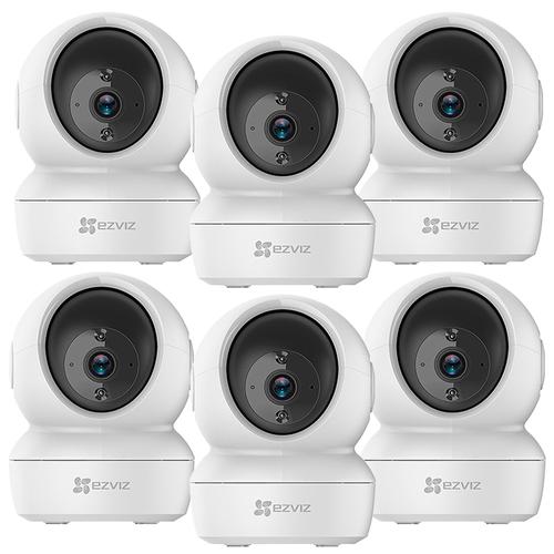 Kit Cámara De Seguridad IP Ezviz WiFi Paneo e Inclinación Inteligente 360 C6N Visión Audio x 6 unidades  - 0