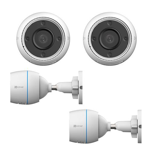 Kit Cámara De Seguridad IP Ezviz WiFi 2mp FHD H3C Visión Audio x 2 unidades  - 0