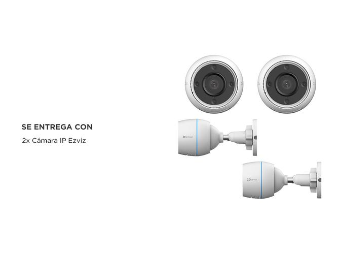 Kit Cámara De Seguridad IP Ezviz WiFi 2mp FHD H3C Visión Audio x 2 unidades  - 5