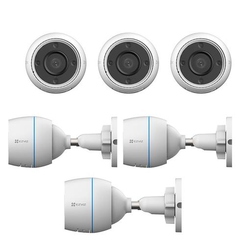 Kit Cámara De Seguridad IP Ezviz WiFi 2mp FHD H3C Visión Audio x 3 unidades  - 0