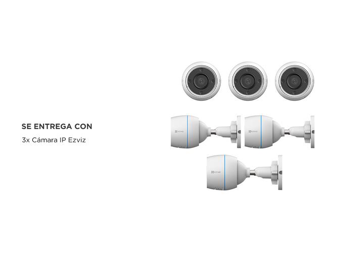Kit Cámara De Seguridad IP Ezviz WiFi 2mp FHD H3C Visión Audio x 3 unidades  - 5