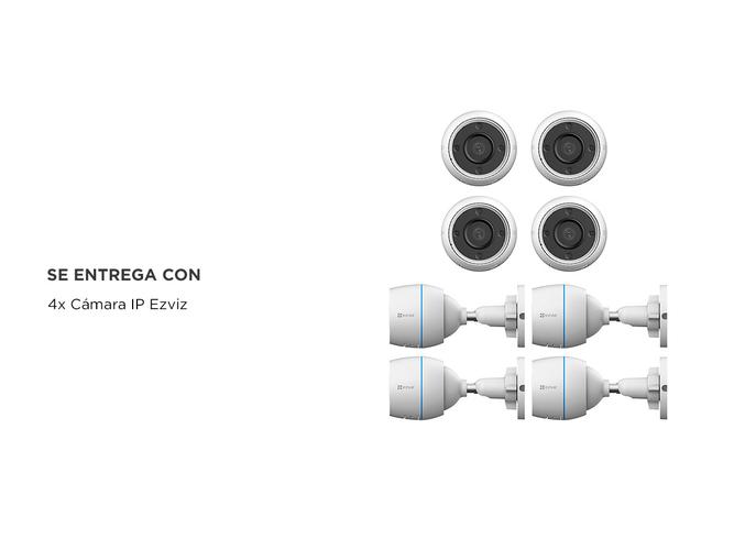 Kit Cámara De Seguridad IP Ezviz WiFi 2mp FHD H3C Visión Audio x 4 unidades  - 5