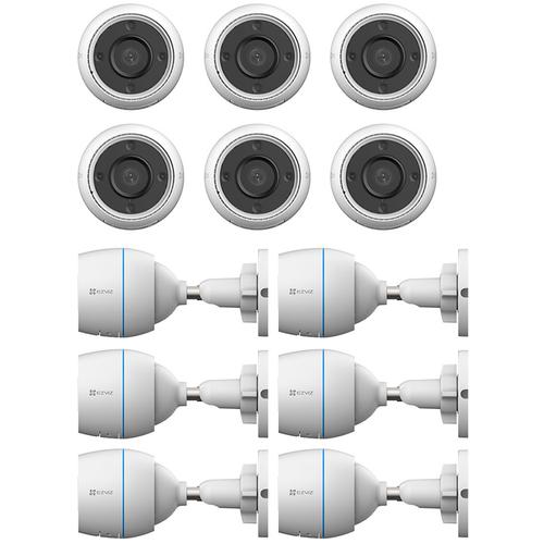 Kit Cámara De Seguridad IP Ezviz WiFi 2mp FHD H3C Visión Audio x 6 unidades  - 0