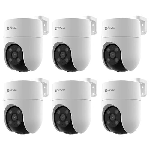 Kit Cámara de Seguridad IP Ezviz WiFi 2 mp FHD H8C Domo Color Vista 360 x 6 unidades - 0