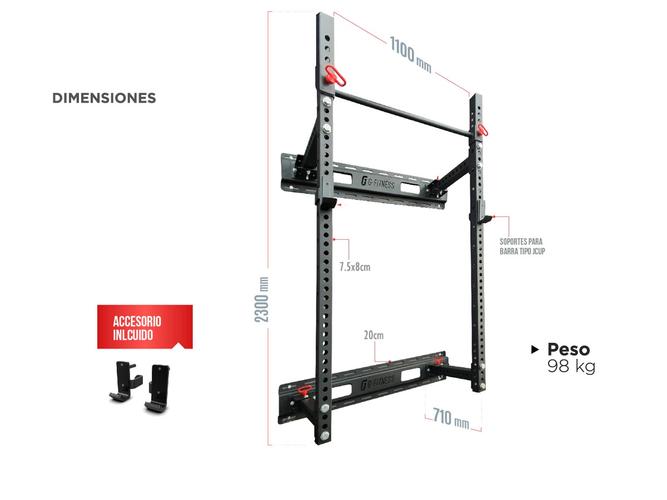 Rack Sentadillas Dominadas Profesional Plegable Gadnic - 4