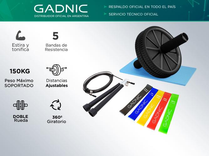 Kit Entrenamiento Ruedas Abs + Soga + Bandas Elasticas - 1