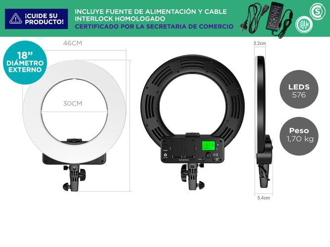 Aro de Luz Led Gadnic 46cm 18