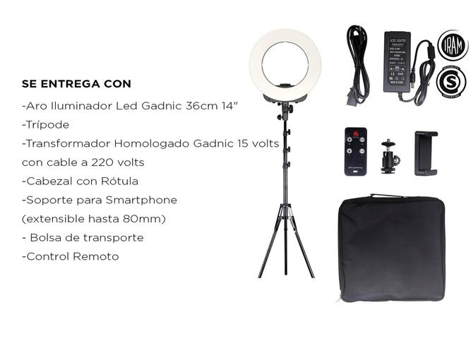 Aro Iluminador Led Gadnic 36cm 14