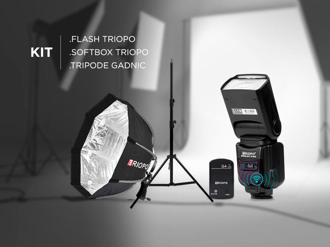 Kit Flash Triopo TR-950 Hexa Soft Box 55 cm - 1
