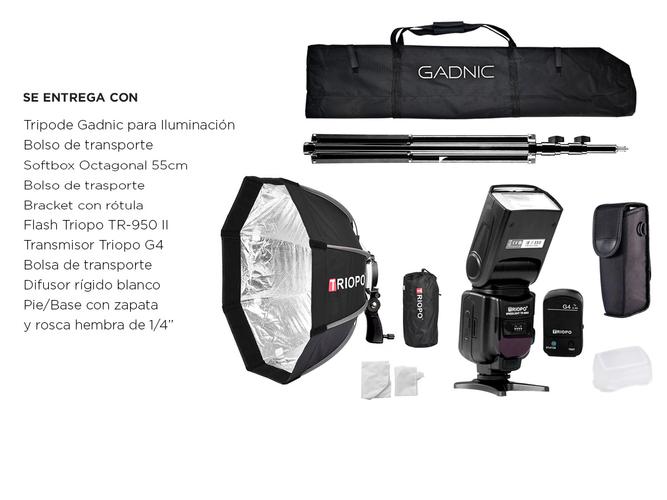 Kit Flash Triopo TR-950 Hexa Soft Box 55 cm - 6