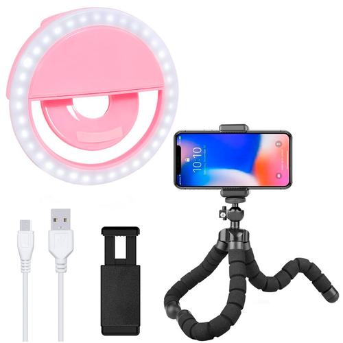 Kit Selfie Aro de Luz Led + Tripode Celular 17cm Gadnic - 0