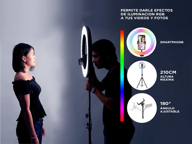 Aro Iluminador Led Rgb Gadnic 25cm 10 - 3
