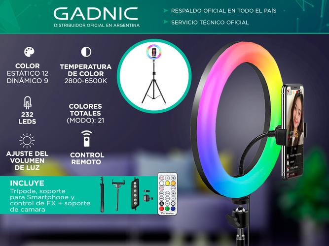 Aro de Luz Led Rgb Gadnic 30cm 12 - 1