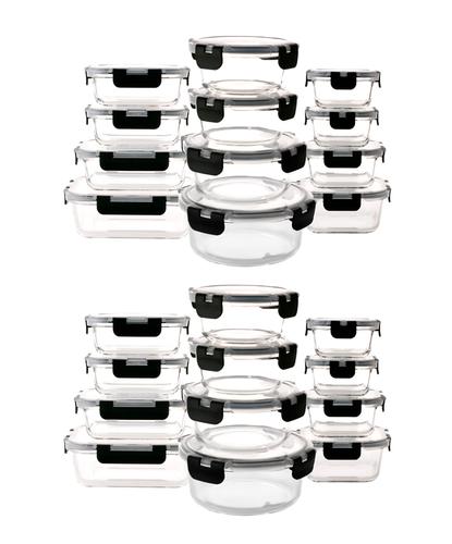 Set x24 Taper Contenedor Hermético De Vidrio Gadnic Apto Microondas Horno Freezer Heladera - 4