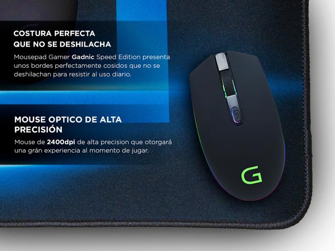 Kit Gamer Mouse RGB M3 Shoot Usb Gadnic + Mousepad Extra Large Speed Gadnic - 4