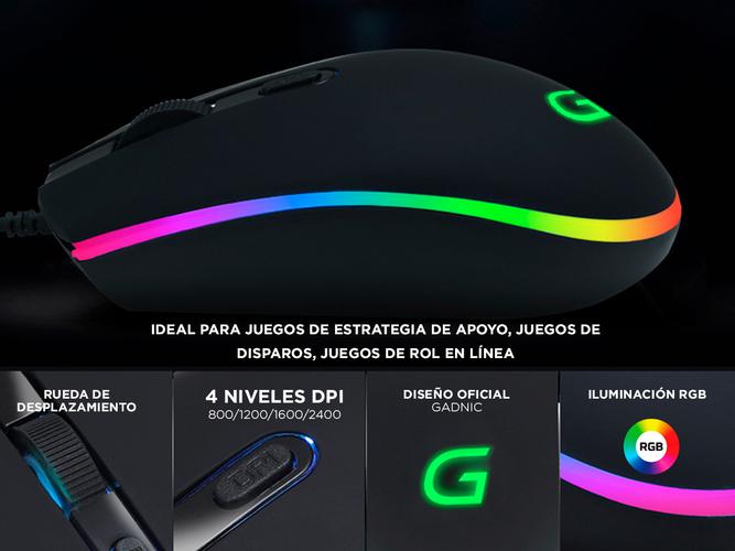 Kit Gamer Teclado Retroiluminado + Mouse RGB + Mousepad XL Gadnic - 3