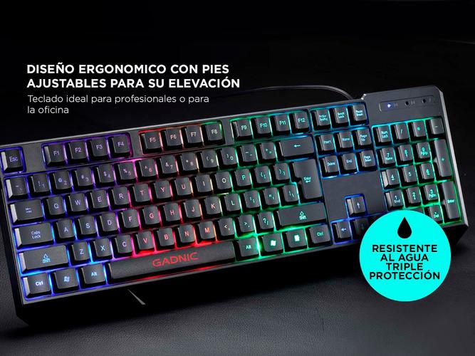 Kit Gamer Teclado Retroiluminado + Mouse RGB Gamer + Mousepad Extra Large Gadnic - 2