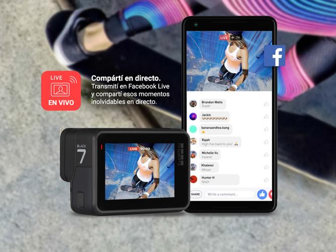 Cámara Deportiva GoPro Hero 7 Black + MicroSD Gadnic 64GB - 5