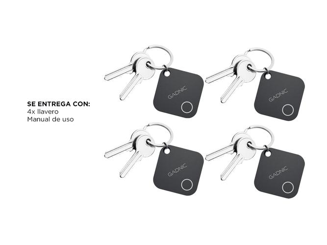 Kit x4 Llavero Localizador Gadnic GPK10 Llaves Tag - 5