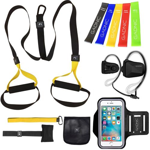 Kit Banda de Suspension Gadnic + Bandas de Resistencia Gadnic + Auriculares Bluetooth Gadnic BT6 + Brazalete Deportivo - 0
