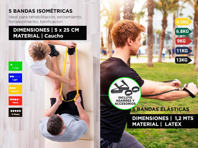Kit Entrenamiento Gadnic Funcional Gym Fitnes Bandas + Escalera + Accesorios - 5