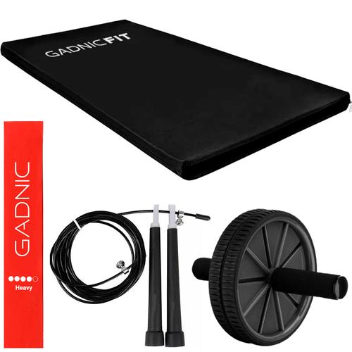 Colchoneta Gadnic Fit Profesional + Banda + Rueda Abs + Soga - 0