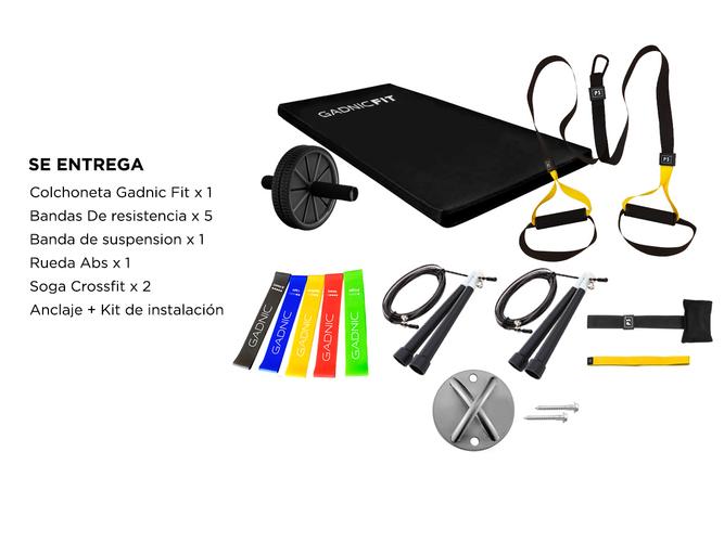 Colchoneta Gadnic Fit Profesional + Banda De Suspension + Rueda Abs + Bandas + Anclaje - 6