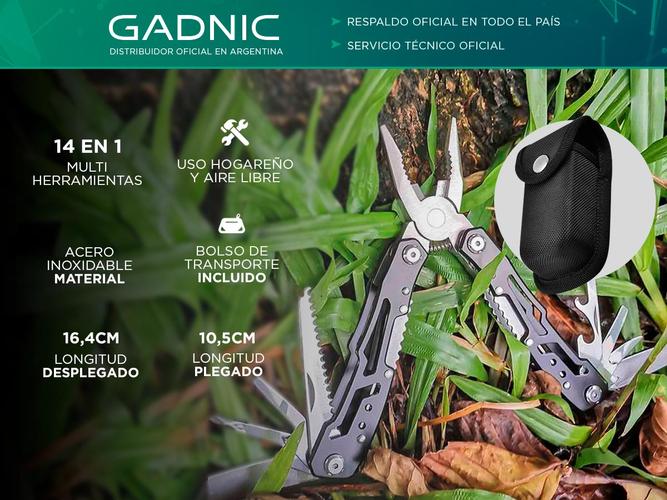 Pinza Multiherramienta Gadnic Alicate Navaja Multitool Camping - 1