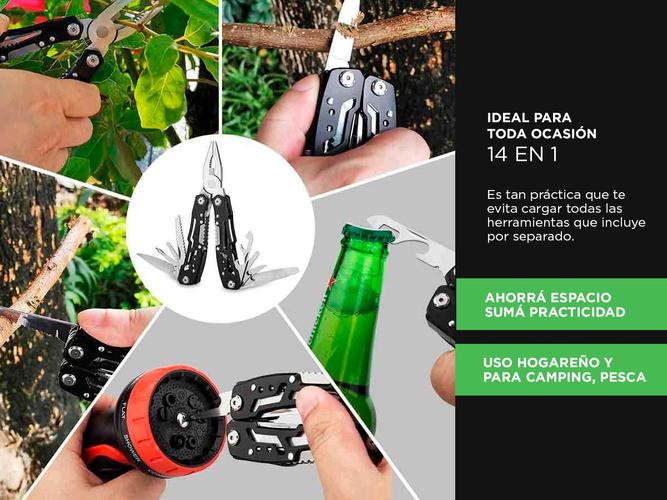 Pinza Multiherramienta Gadnic Alicate Navaja Multitool Camping - 2