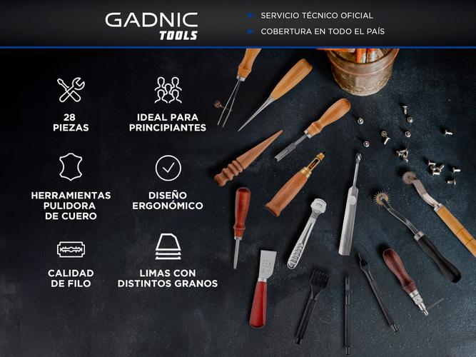Herramientas Para Talabarteria Gadnic Cuero Kit Artesania Manual - 1