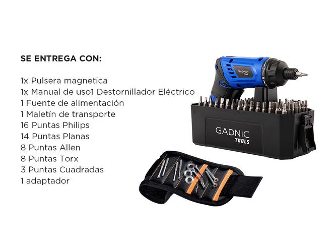 Kit Pulsera Magnética + Atornillador Gadnic a Batería Inalambrico  - 6